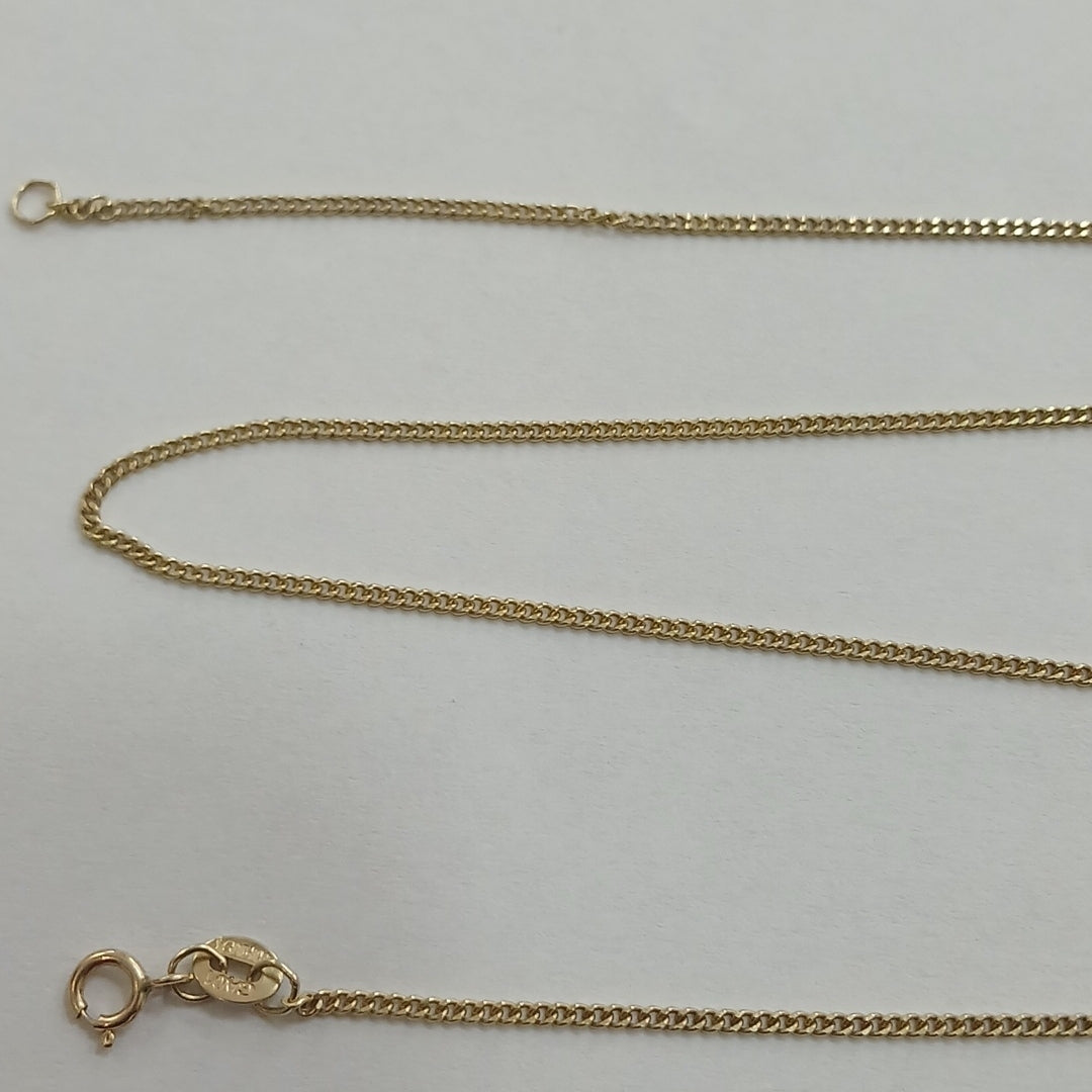 CADENAS TEJIDO BARBADA ORO 10K 50 CM 2.7 GR (NUEVO)