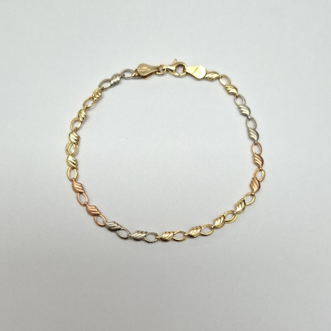 PULSERA ORO, ORO COMBINADO 10 K 2.4 GRMS (SEMINUEVO)