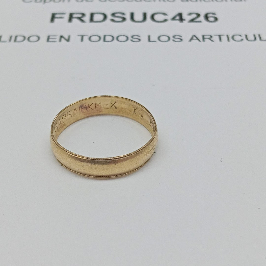 ARGOLLA ORO 10 K 1.2 GRMS (SEMINUEVO)