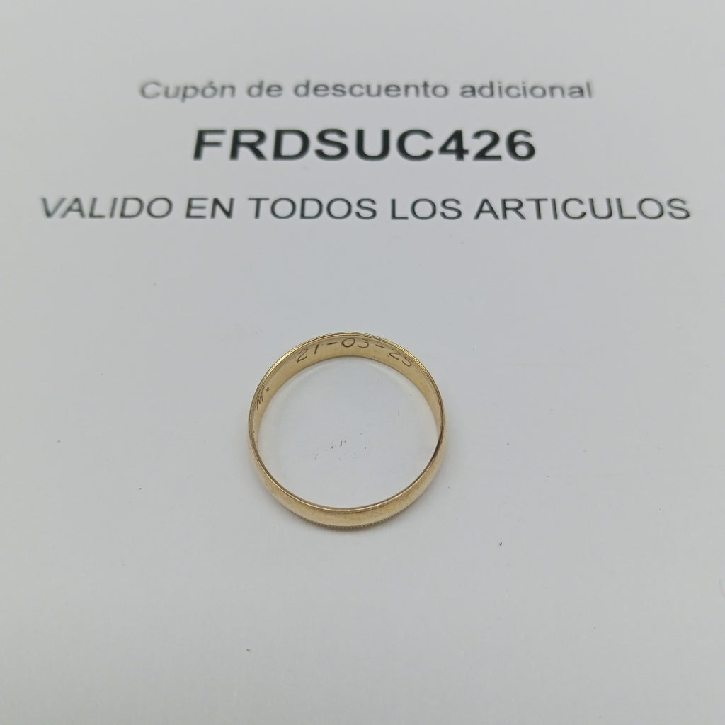 ARGOLLA ORO 10 K 1.1 GRMS (SEMINUEVO)