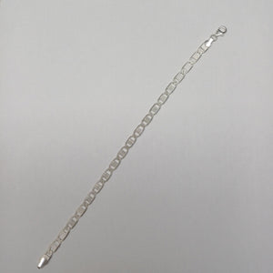PULSERA TEJIDO ESPEJO PLATA .925 21 CM 7.8 GR (NUEVO)
