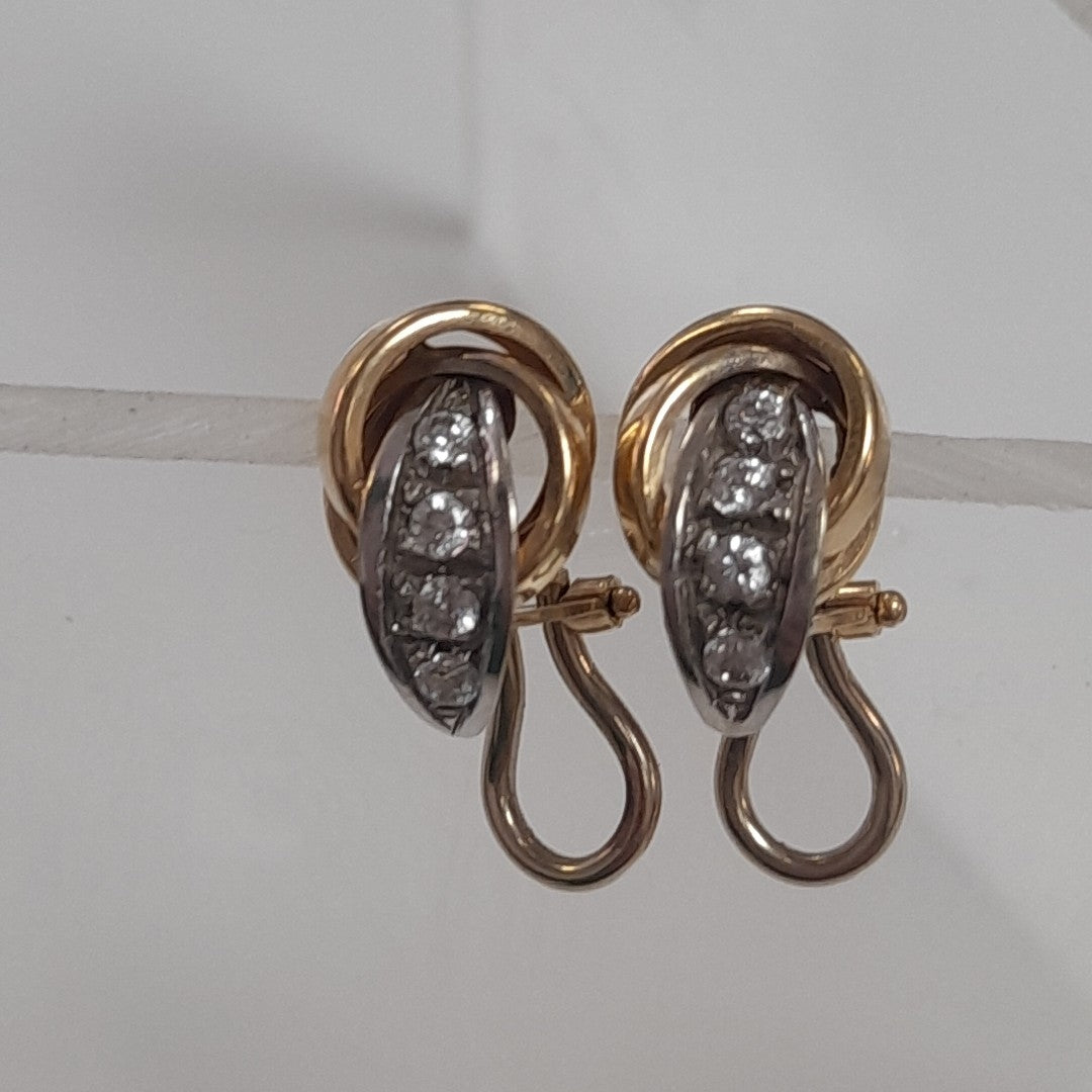 ARETES PAR ORO 14 K 4.6 GRMS (SEMINUEVO)
