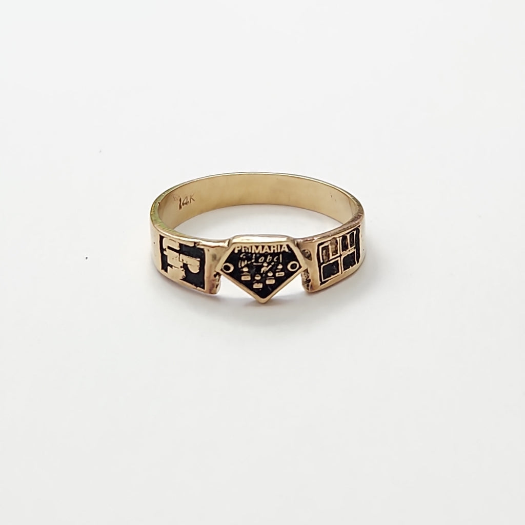 ANILLO DE GRADUACIÓN ORO 10 K 2,70 GRMS (SEMINUEVO)