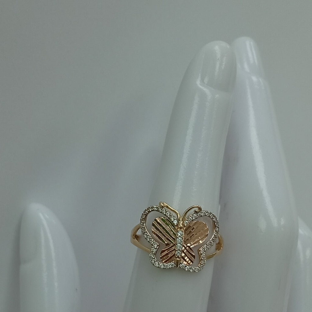 ANILLO ORO COMBINADO 10 K 2.1 GRMS (SEMINUEVO)