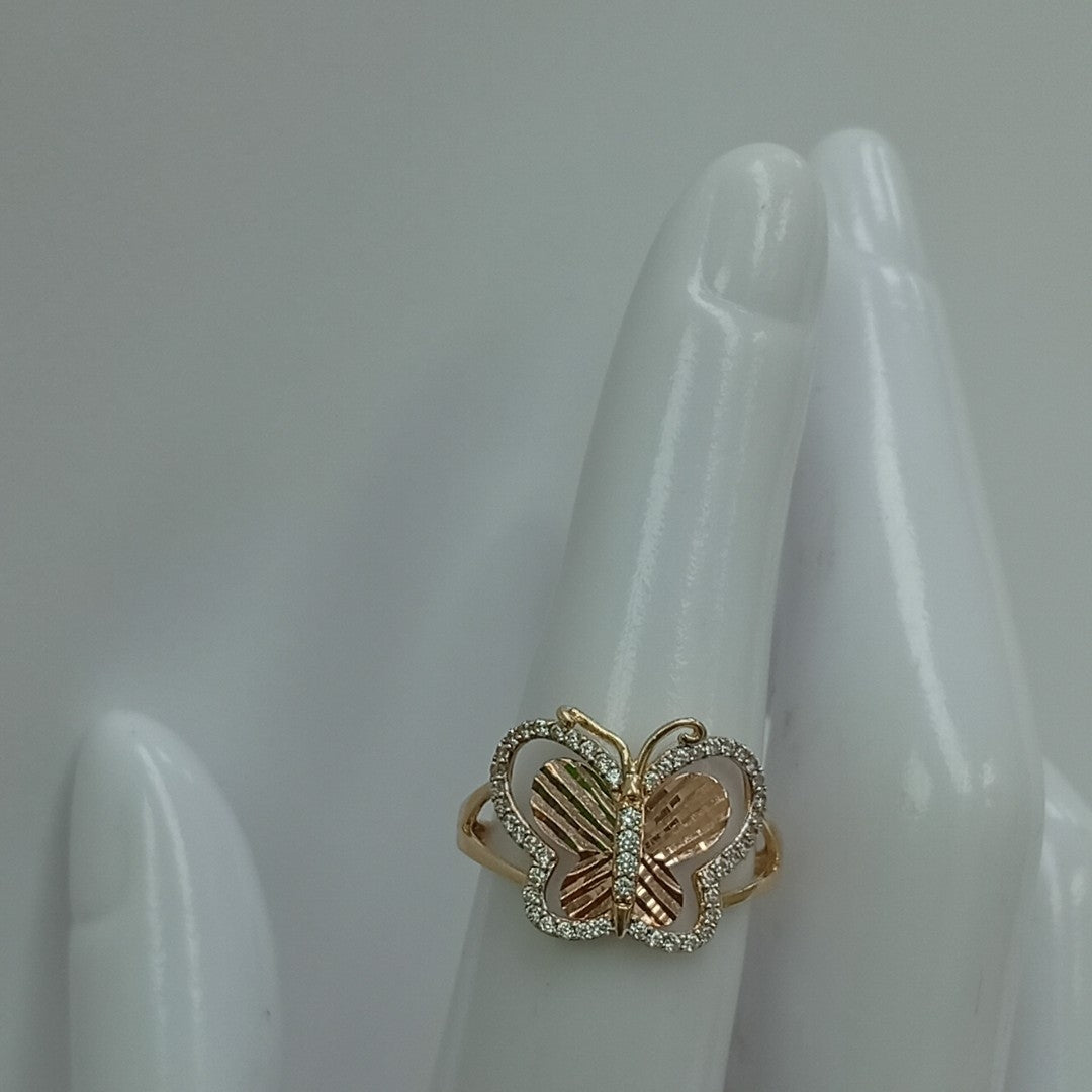 ANILLO ORO COMBINADO 10 K 2.1 GRMS (SEMINUEVO)