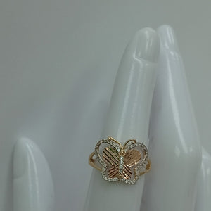 ANILLO ORO COMBINADO 10 K 2.1 GRMS (SEMINUEVO)