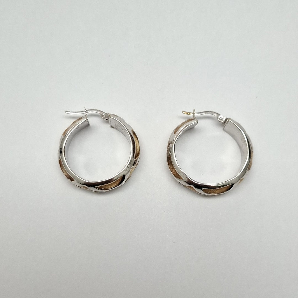 ARRACADAS PAR ORO,ORO BLANCO 14 K 3,80 GRMS (SEMINUEVO)
