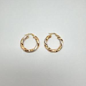 ARRACADAS PAR ORO COMBINADO 14 K 3,00 GRMS (SEMINUEVO)