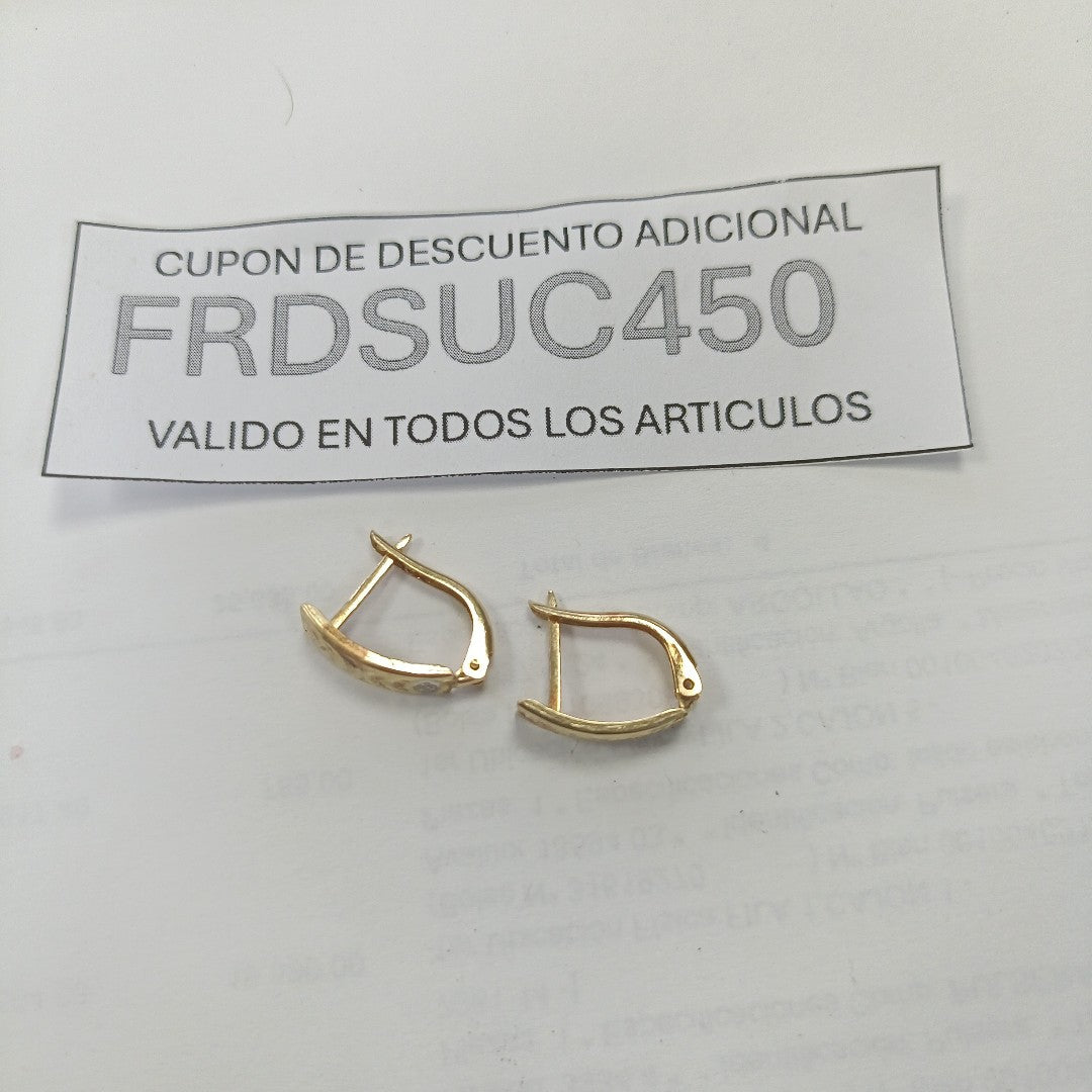 ARETES PAR ORO 14 K 1.3 GRMS (SEMINUEVO)