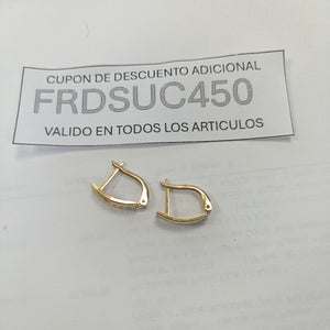 ARETES PAR ORO 14 K 1.3 GRMS (SEMINUEVO)