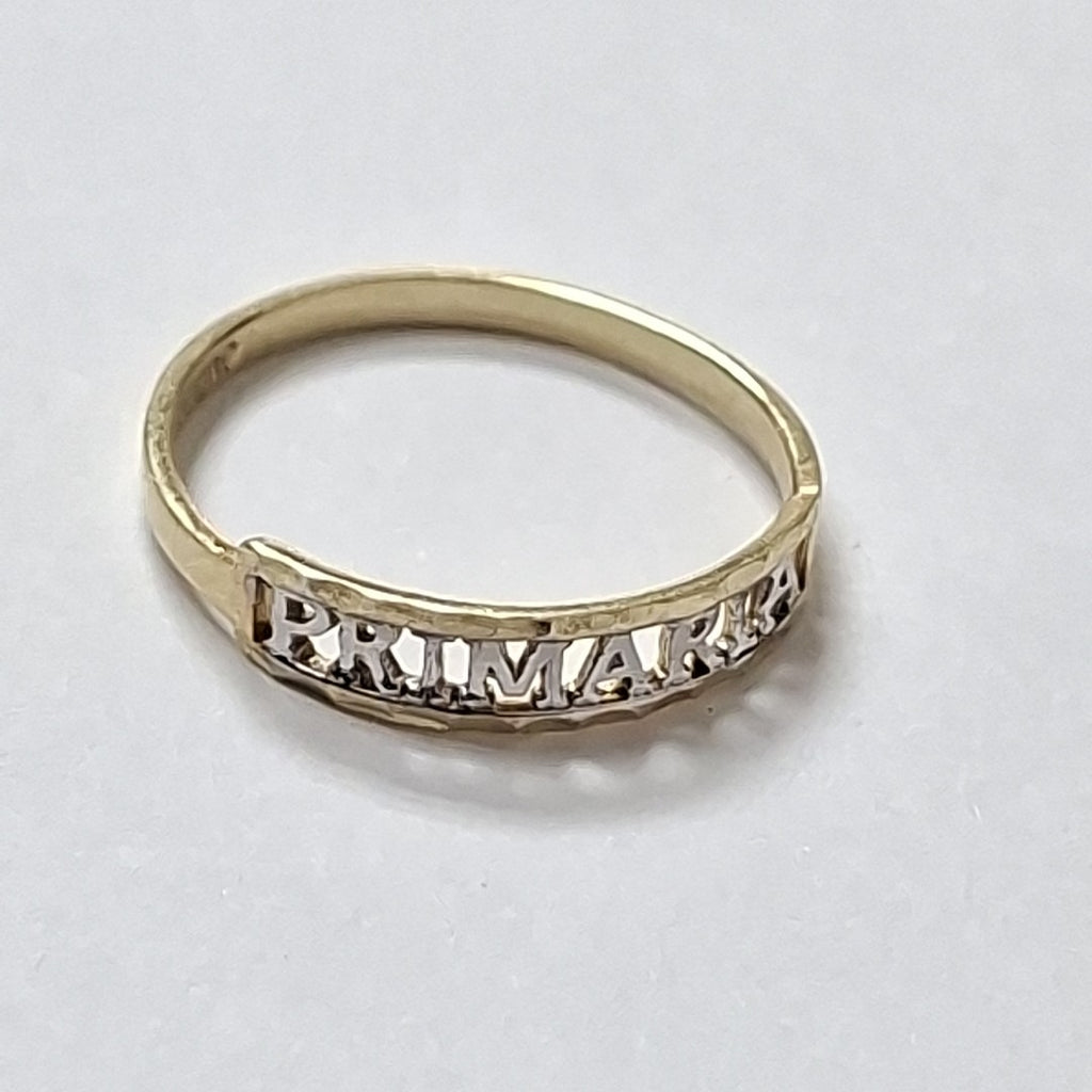 ANILLO DE GRADUACIÓN ORO 10 K 0.8 GRMS (SEMINUEVO)
