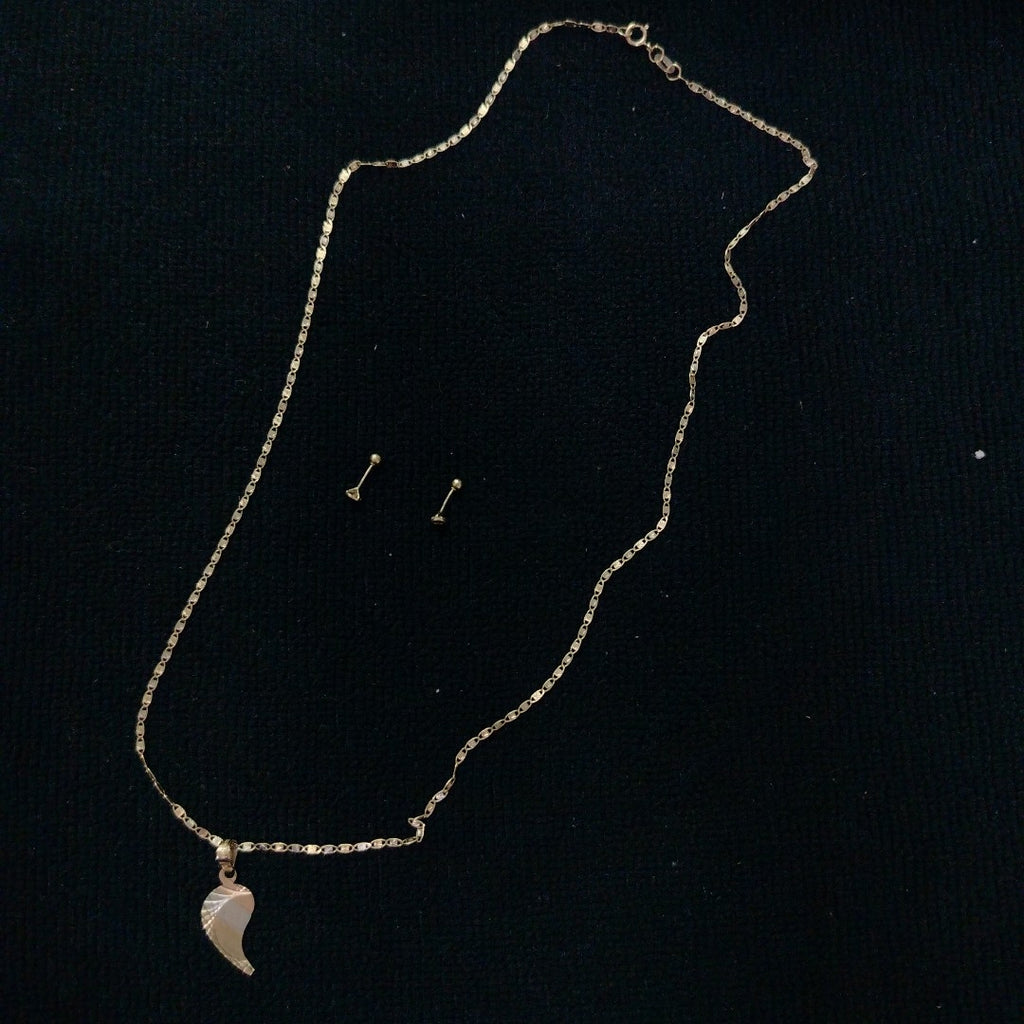 CADENA, DIJE ORO COMBINADO 10 K 2.5 GRMS (SEMINUEVO)