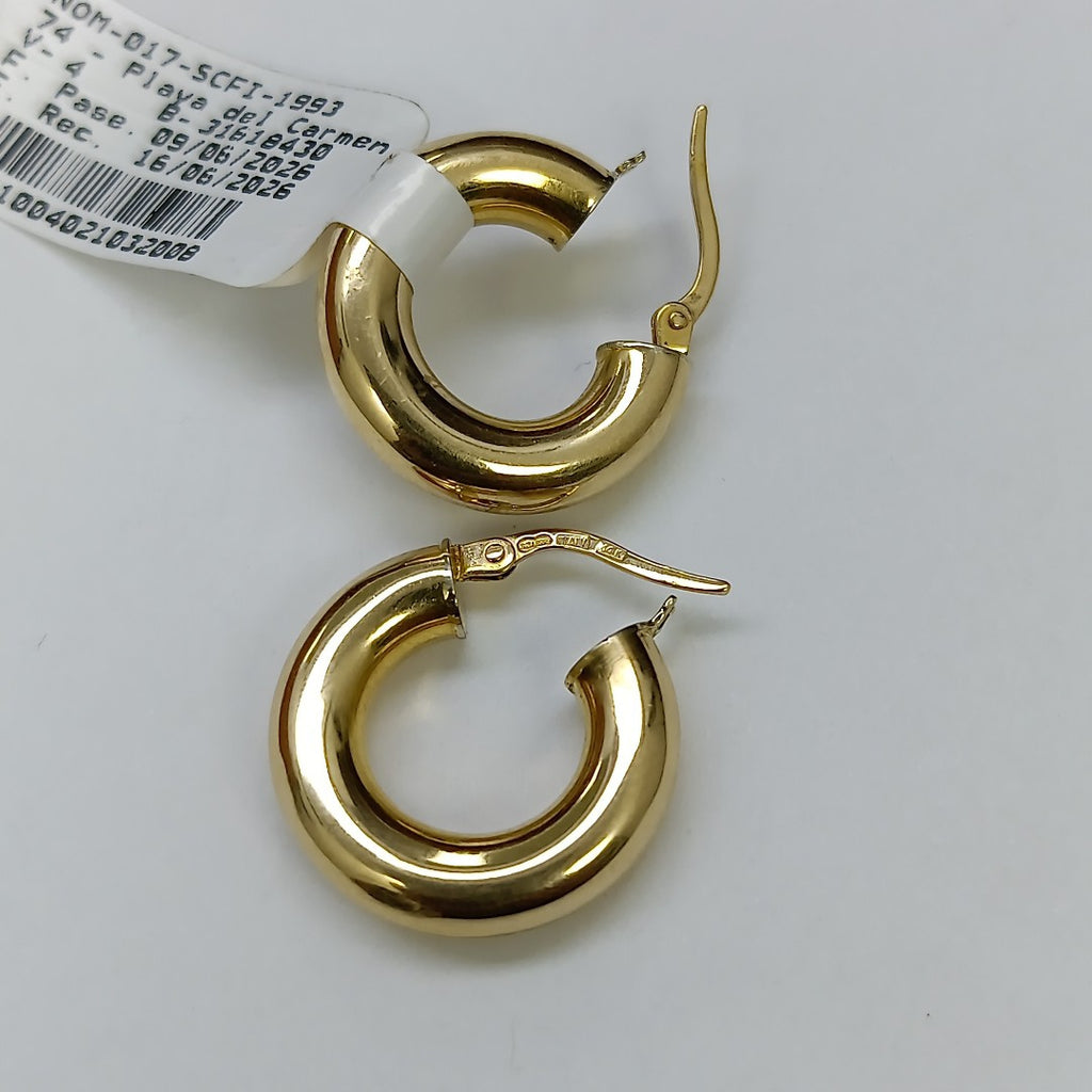 ARRACADAS PAR ORO 14 K 2.6 GRMS (SEMINUEVO)