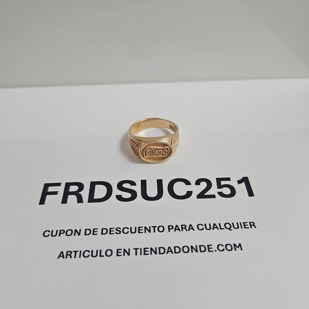 ANILLO CONMEMORATIVO ORO 14 K 12,80 GRMS (SEMINUEVO)
