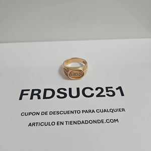 ANILLO CONMEMORATIVO ORO 14 K 12,80 GRMS (SEMINUEVO)