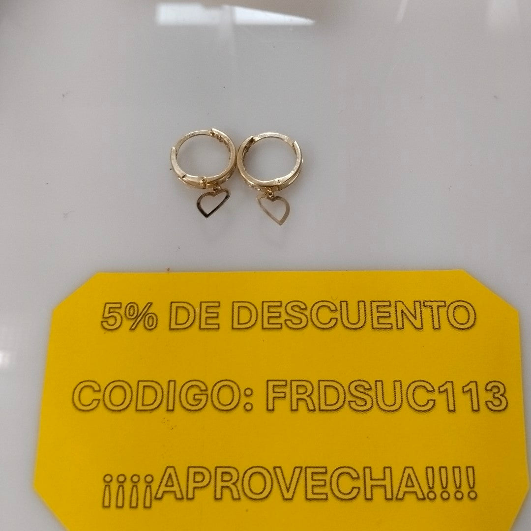 ARETES PAR ORO 10 K 1.3 GRMS (SEMINUEVO)