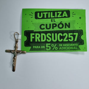 CRUCIFIJO ORO, ORO COMBINADO 10 K 1.5 GRMS (SEMINUEVO)