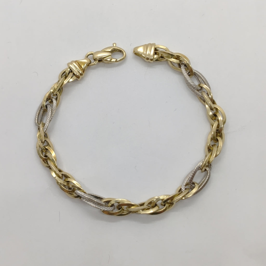 PULSERA ORO COMBINADO 14 K 9.3 GRMS (SEMINUEVO)
