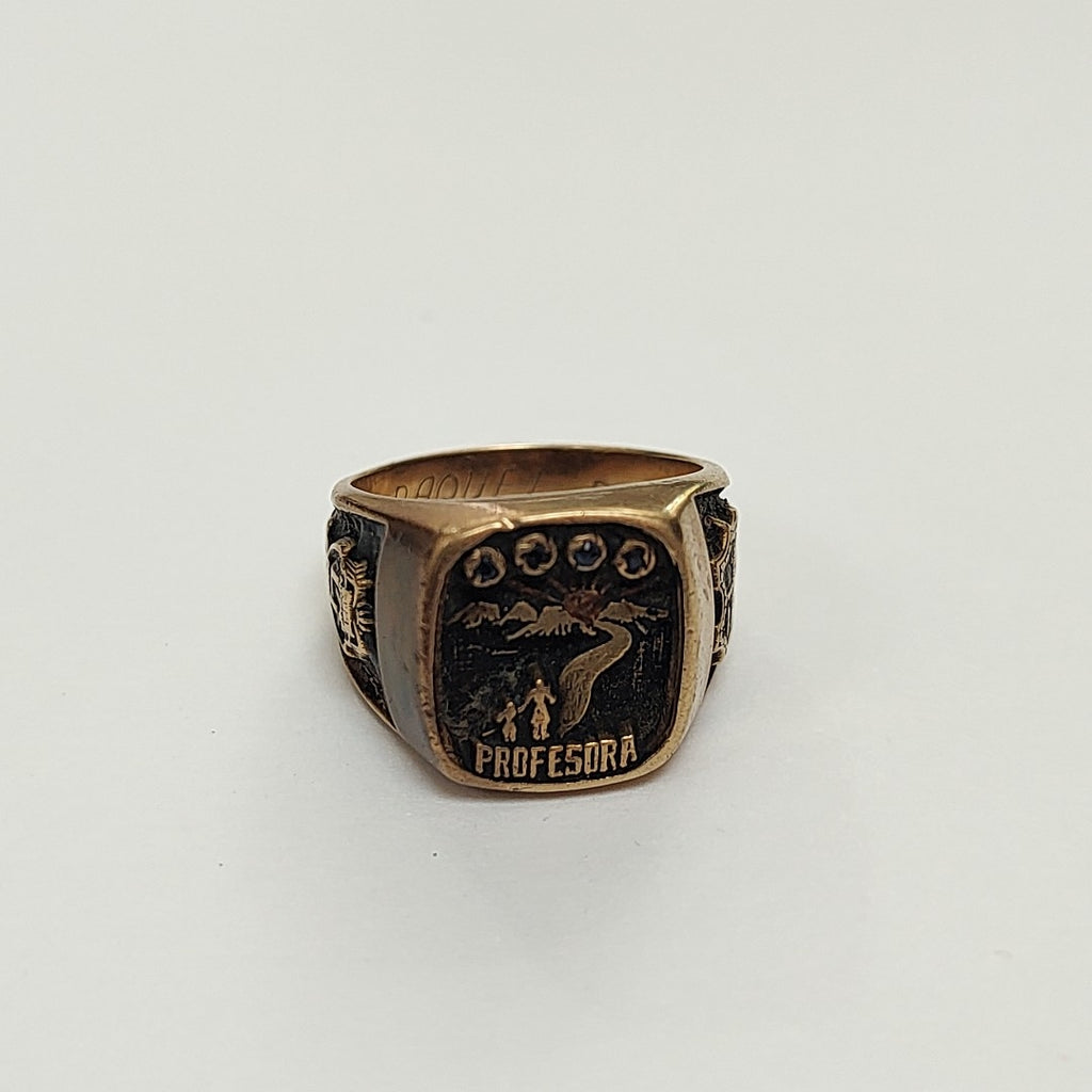 ANILLO DE GRADUACIÓN ORO 8 K 9.8 GRMS (SEMINUEVO)