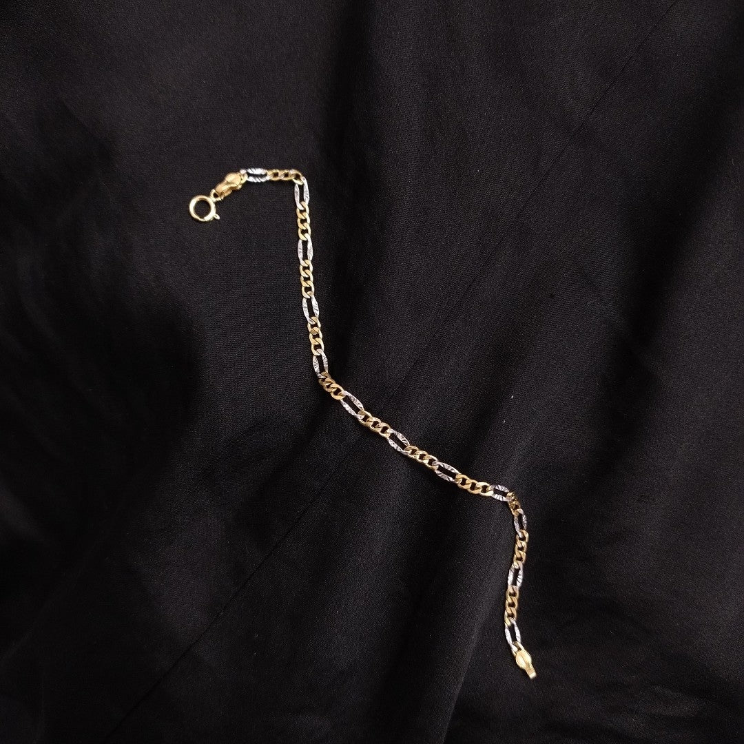 PULSERA ORO COMBINADO 18 K 0.9 GRMS (SEMINUEVO)