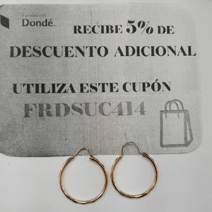 ARRACADAS PAR ORO 14 K 1.6 GRMS (SEMINUEVO)