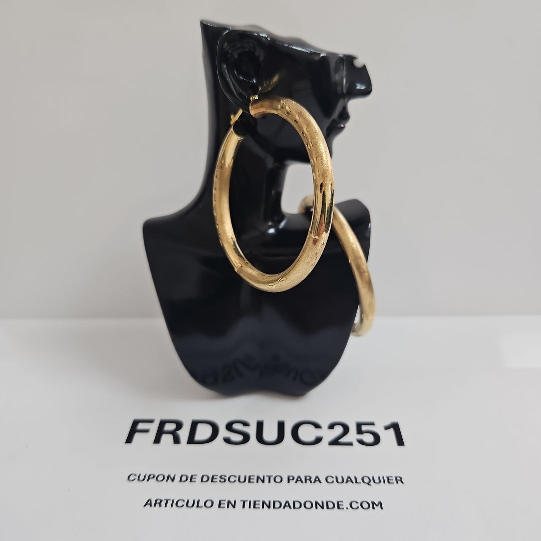 ARRACADAS PAR ORO 14 K 10.2 GRMS (SEMINUEVO)