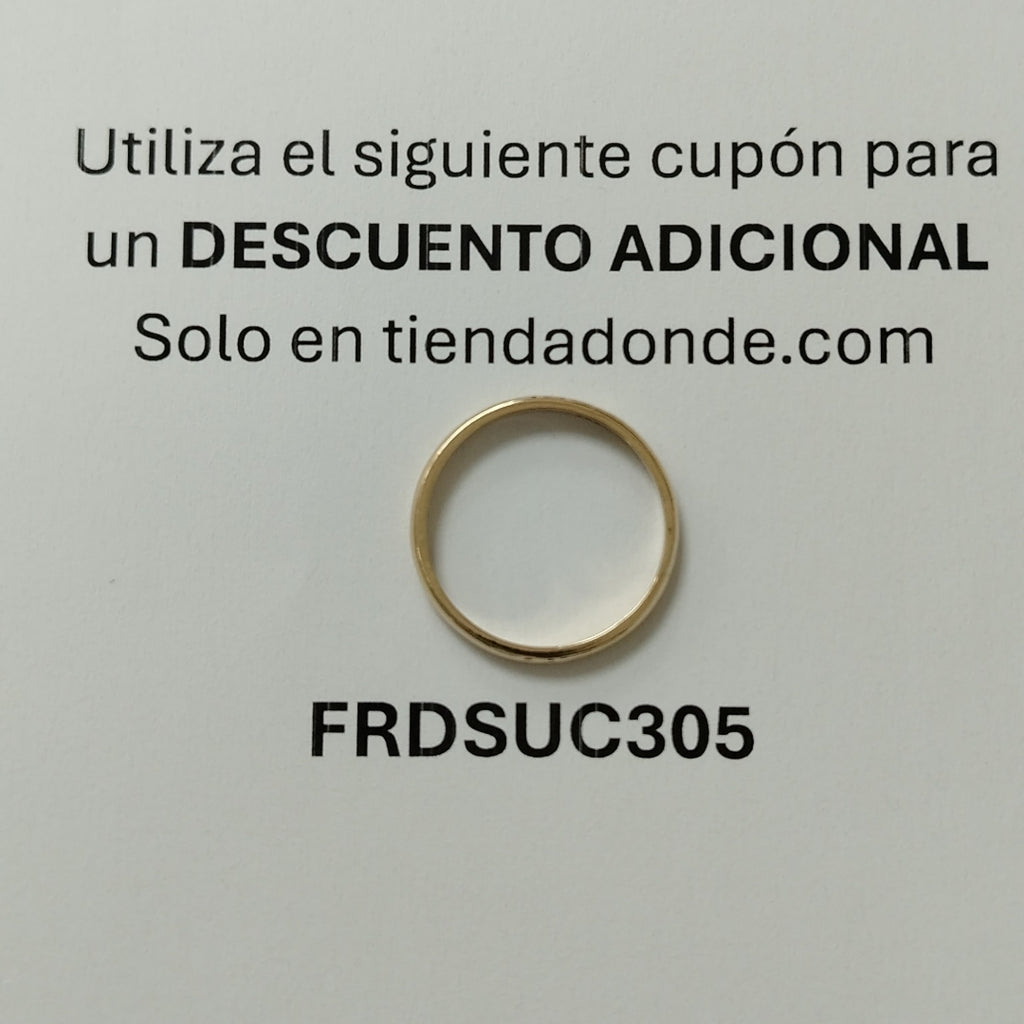 ARGOLLA ORO 14 K 2.8 GRMS (SEMINUEVO)