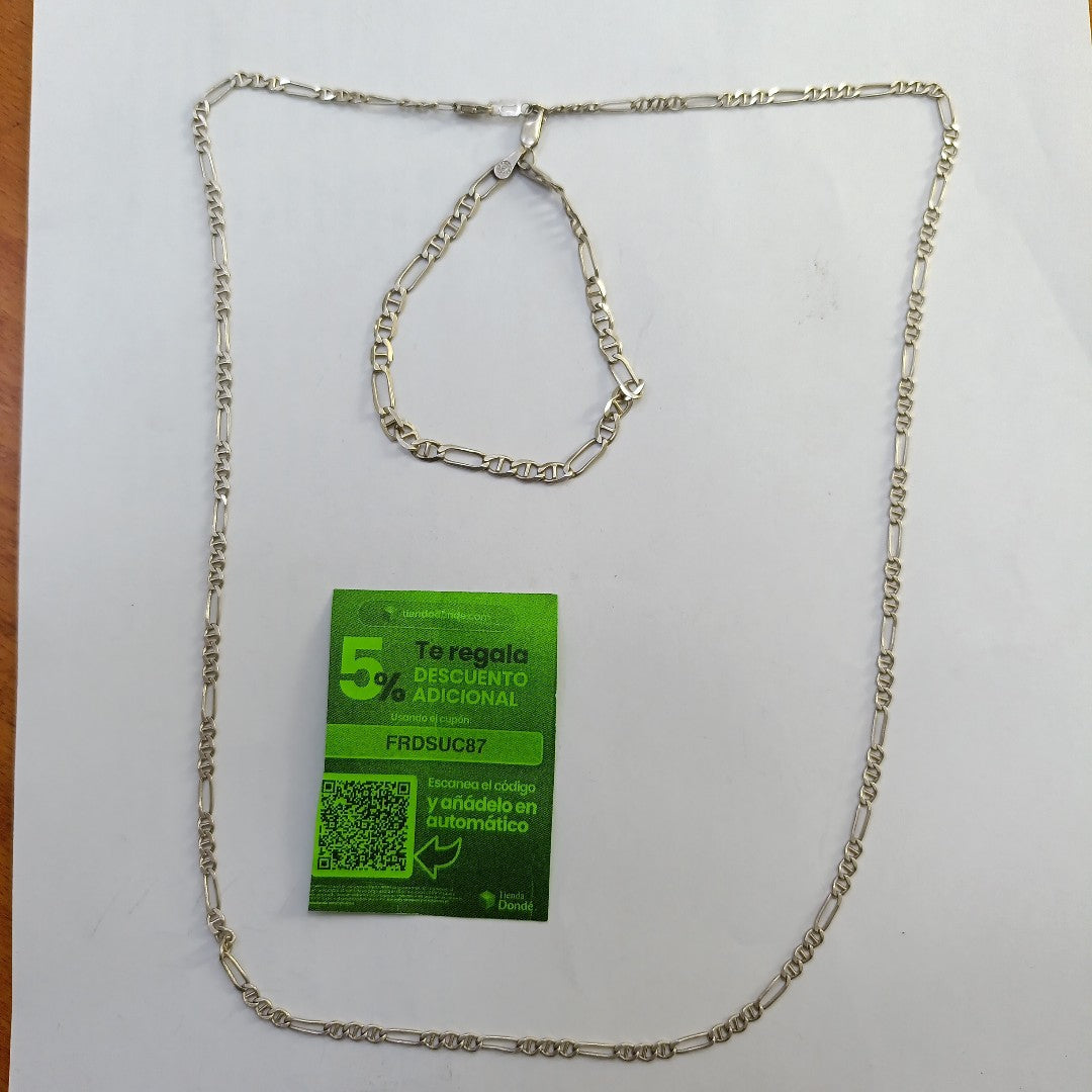 CADENA, PULSERA PLATA 12.7 GRMS (SEMINUEVO)
