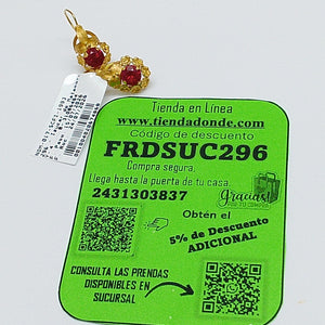 ARETES PAR ORO 18 K 2.3 GRMS (SEMINUEVO)