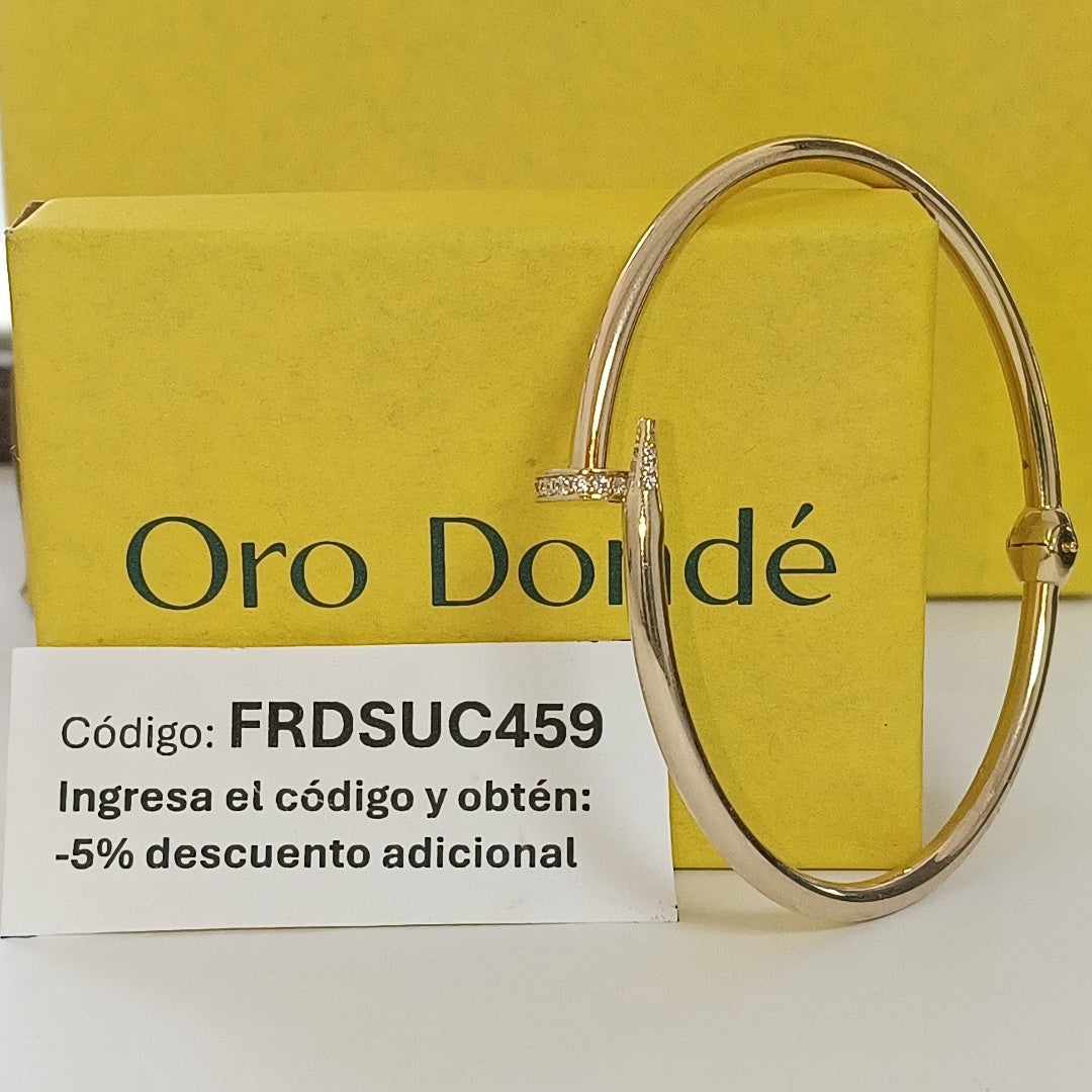 PULSERA CLAVO ORO 14K 6.2 (NUEVO)