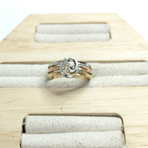 ANILLITO ORO COMBINADO 14 K 3,40 GRMS (SEMINUEVO)