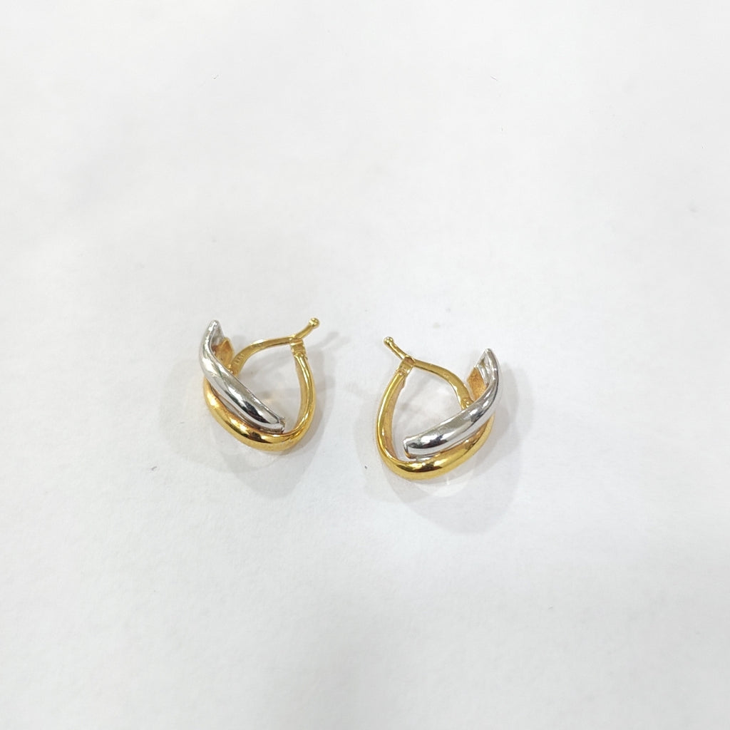 ARRACADAS PAR ORO COMBINADO 14 K 1,90 GRMS (SEMINUEVO)