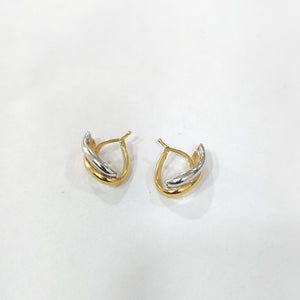 ARRACADAS PAR ORO COMBINADO 14 K 1,90 GRMS (SEMINUEVO)