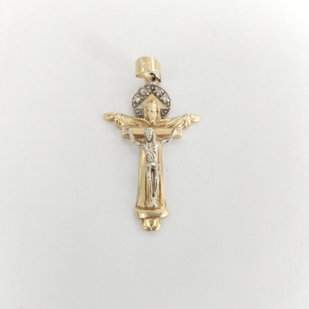 CRUCIFIJO ORO,ORO BLANCO 14 K 4,50 GRMS (SEMINUEVO)