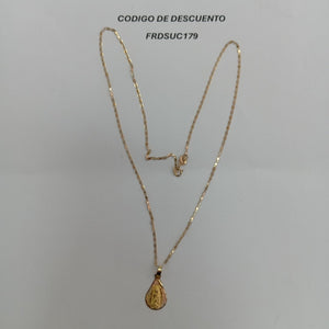 CADENA, MEDALLA RELIGIOSA ORO 10 K 2.3 GRMS (SEMINUEVO)