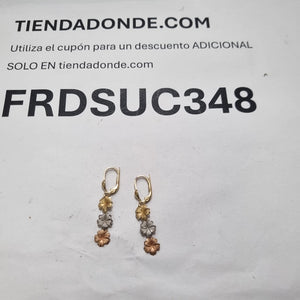 ARETES PAR ORO COMBINADO 14 K 1,80 GRMS (SEMINUEVO)
