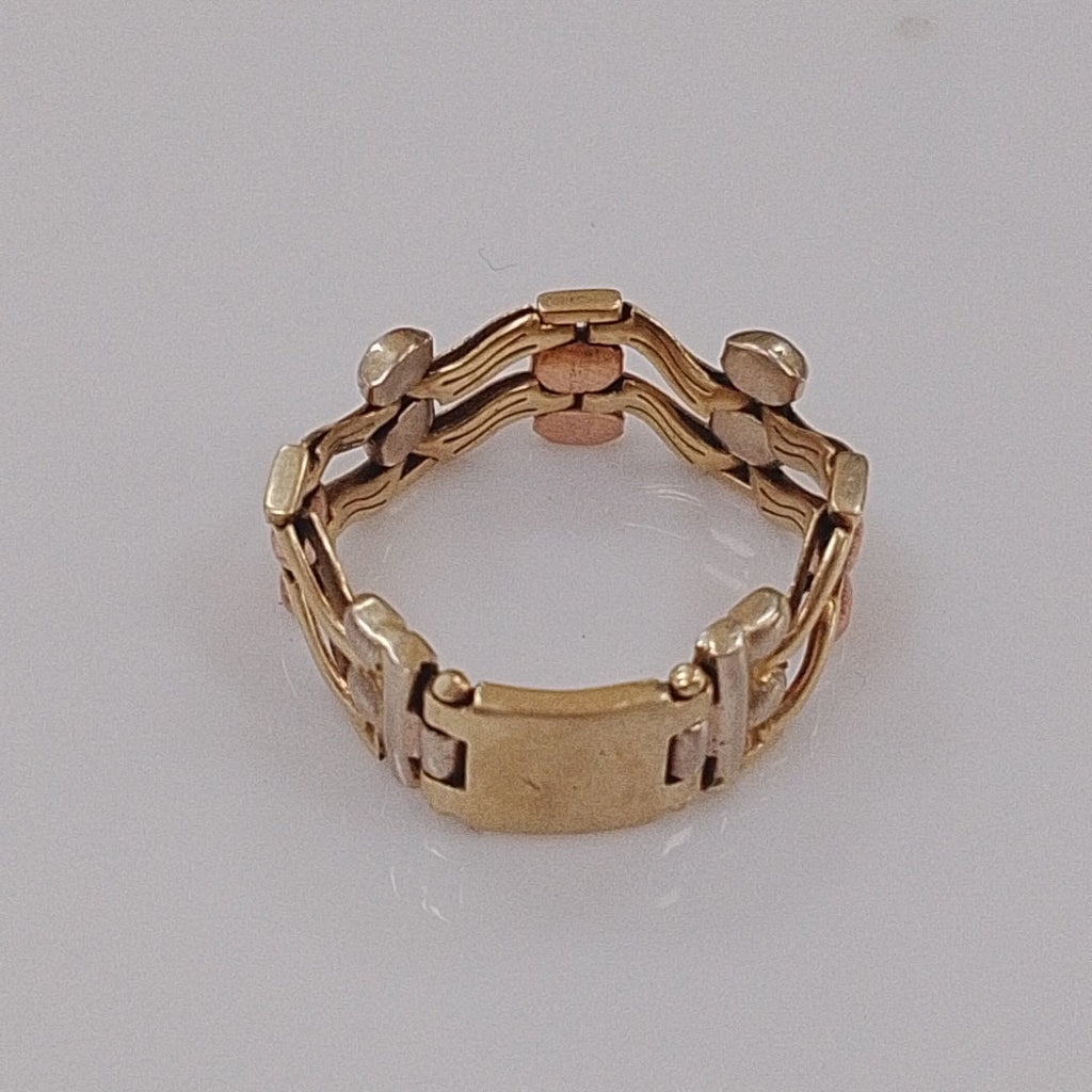 ANILLITO ORO COMBINADO 14 K 4,30 GRMS (SEMINUEVO)