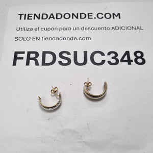 ARETES PAR ORO COMBINADO 14 K 4.6 GRMS (SEMINUEVO)