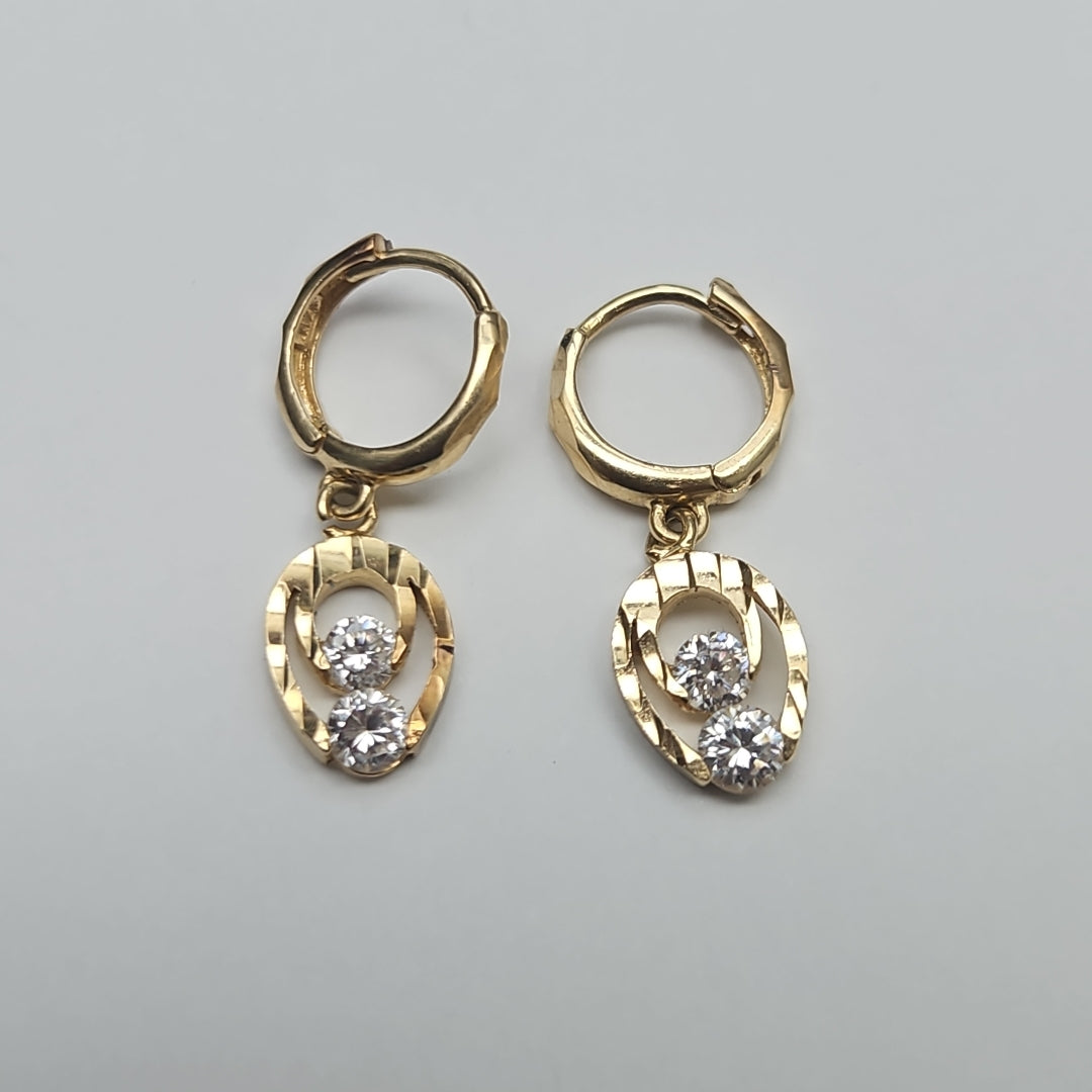 ARETES PAR ORO 14 K 3,10 GRMS (SEMINUEVO)