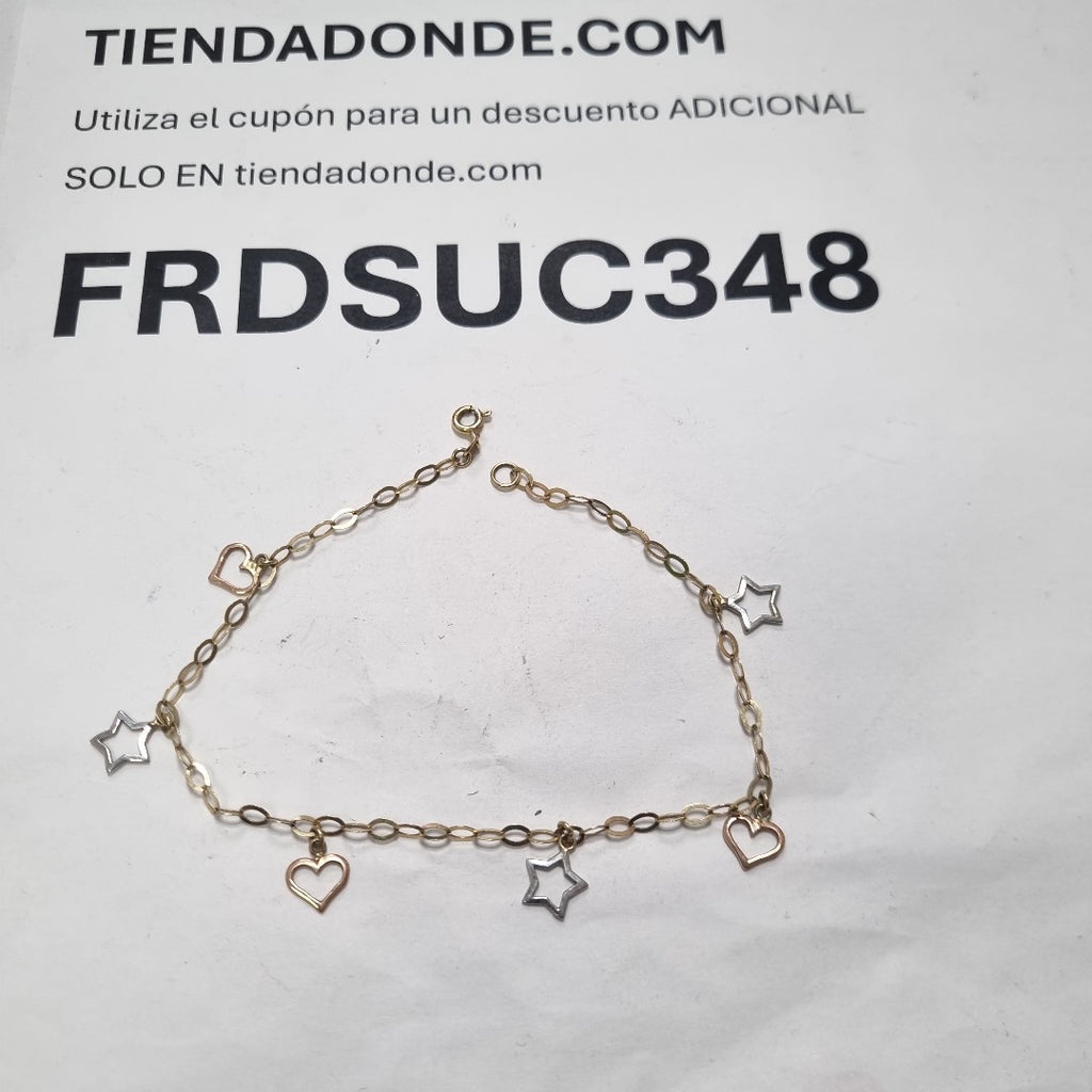PULSERA ORO, ORO COMBINADO 14 K 2.8 GRMS (SEMINUEVO)