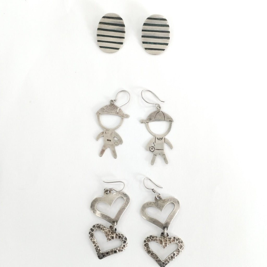 ARETES PAR, DIJE PLATA 28.2 GRMS (SEMINUEVO)