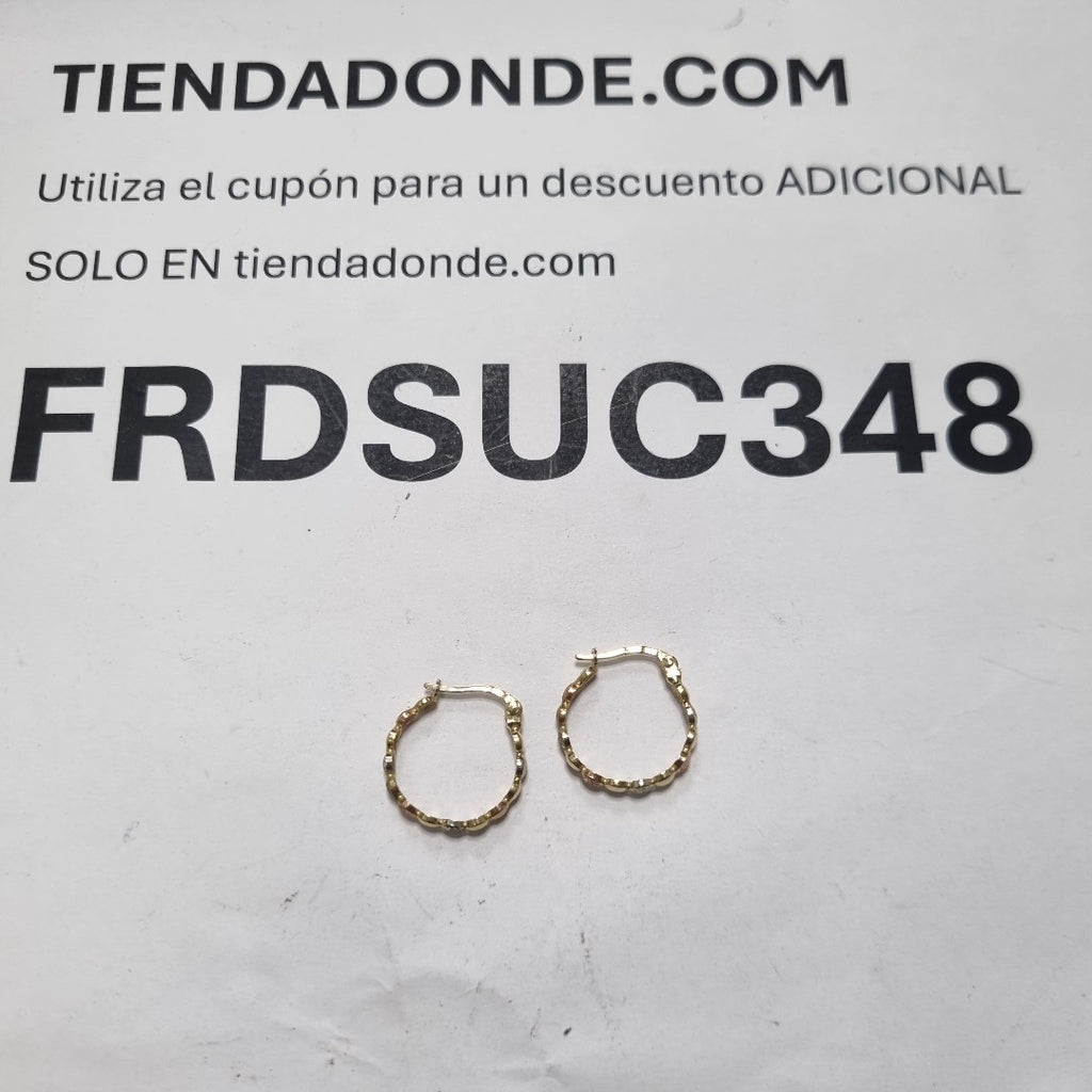 ARRACADAS PAR ORO 14 K 2.4 GRMS (SEMINUEVO)