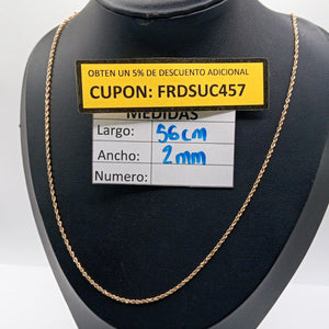 CADENA ORO 14 K 4.3 GRMS (SEMINUEVO)