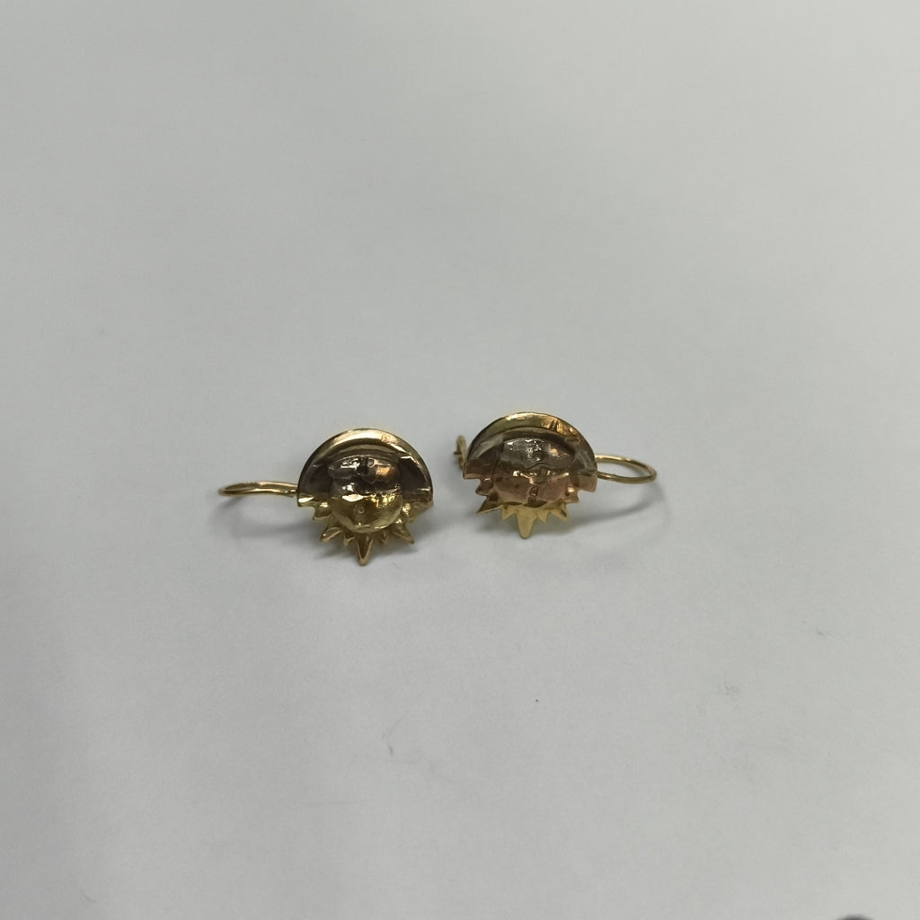 ARETES PAR ORO COMBINADO 10 K 0,90 GRMS (SEMINUEVO)