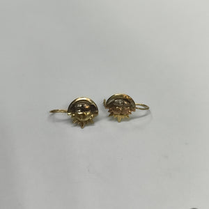 ARETES PAR ORO COMBINADO 10 K 0,90 GRMS (SEMINUEVO)
