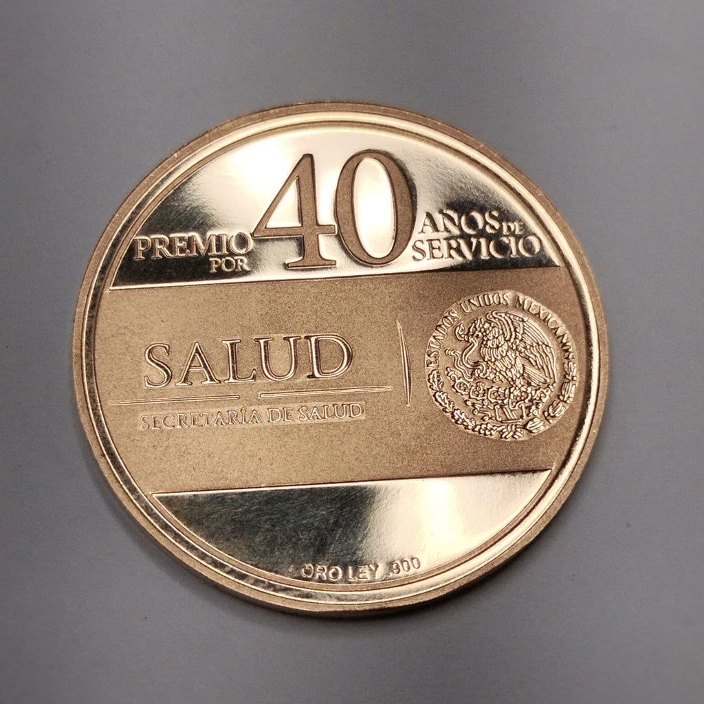 MEDALLA CONMEMORATIVA ORO 21 K 15.5 GRMS (SEMINUEVO)