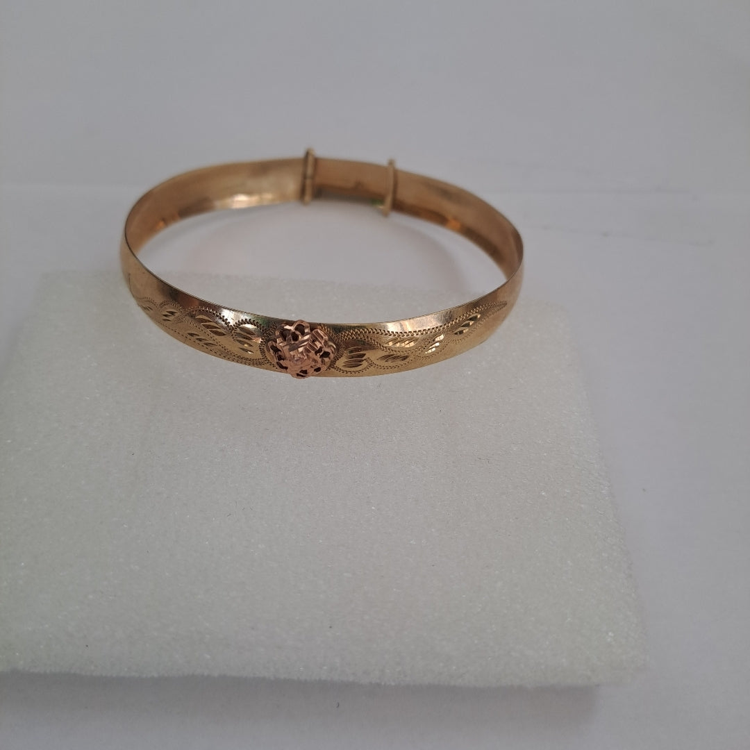 PULSERA RIGIDA ORO 14 K 6.6 GRMS (SEMINUEVO)