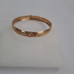 PULSERA RIGIDA ORO 14 K 6.6 GRMS (SEMINUEVO)