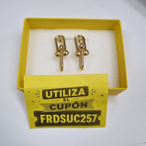 ARETES PAR ORO 14 K 3.4 GRMS (SEMINUEVO)