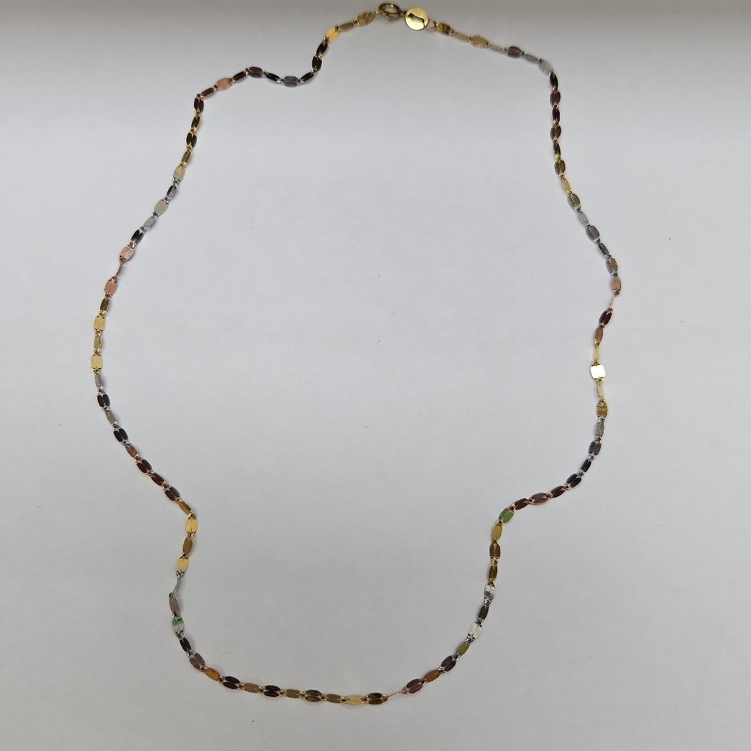 CADENA ORO COMBINADO 10 K 1,40 GRMS (SEMINUEVO)